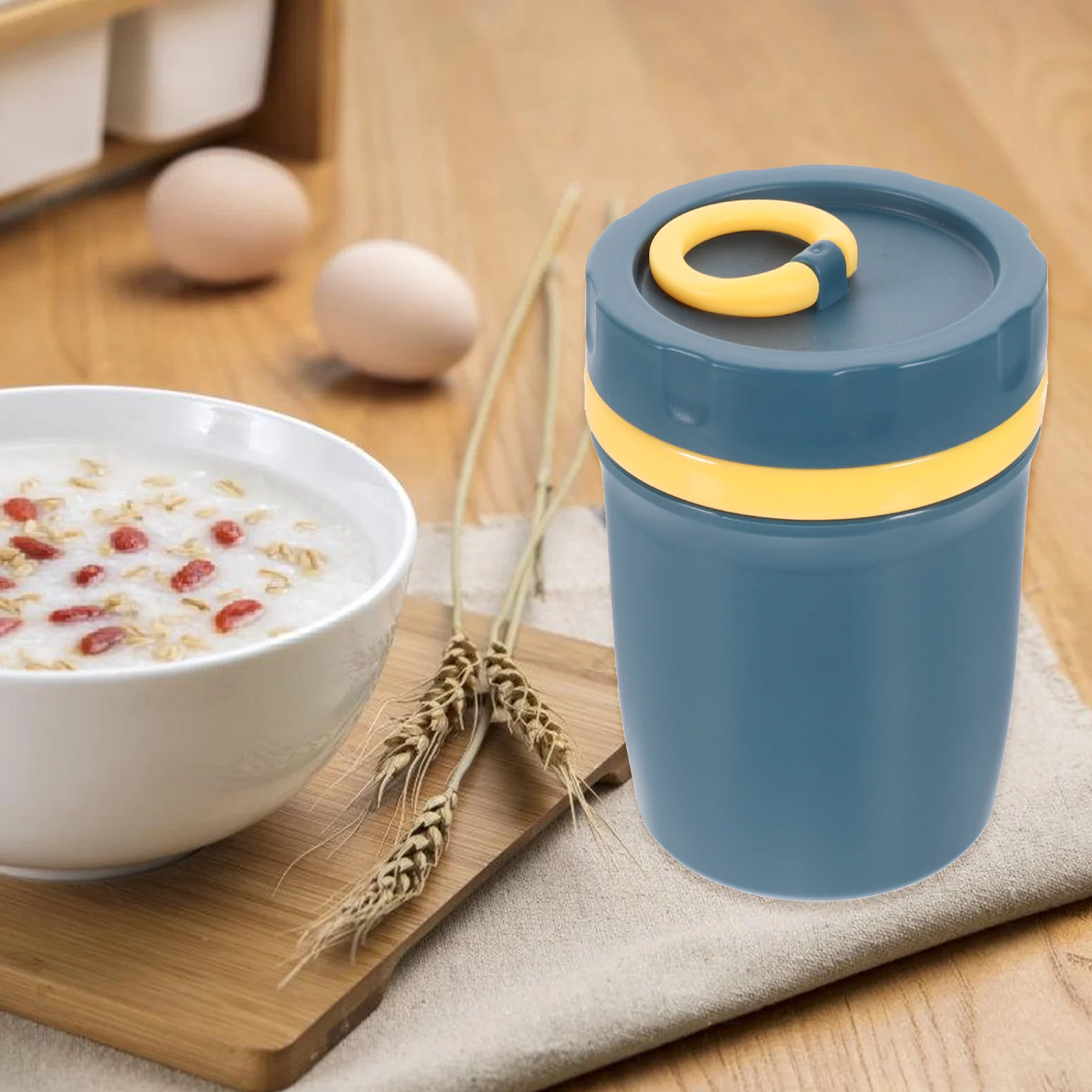 Soup Cup with Spoon Container Breakfast Microwaveable Bottle Lid for Home Sealed Food Containers