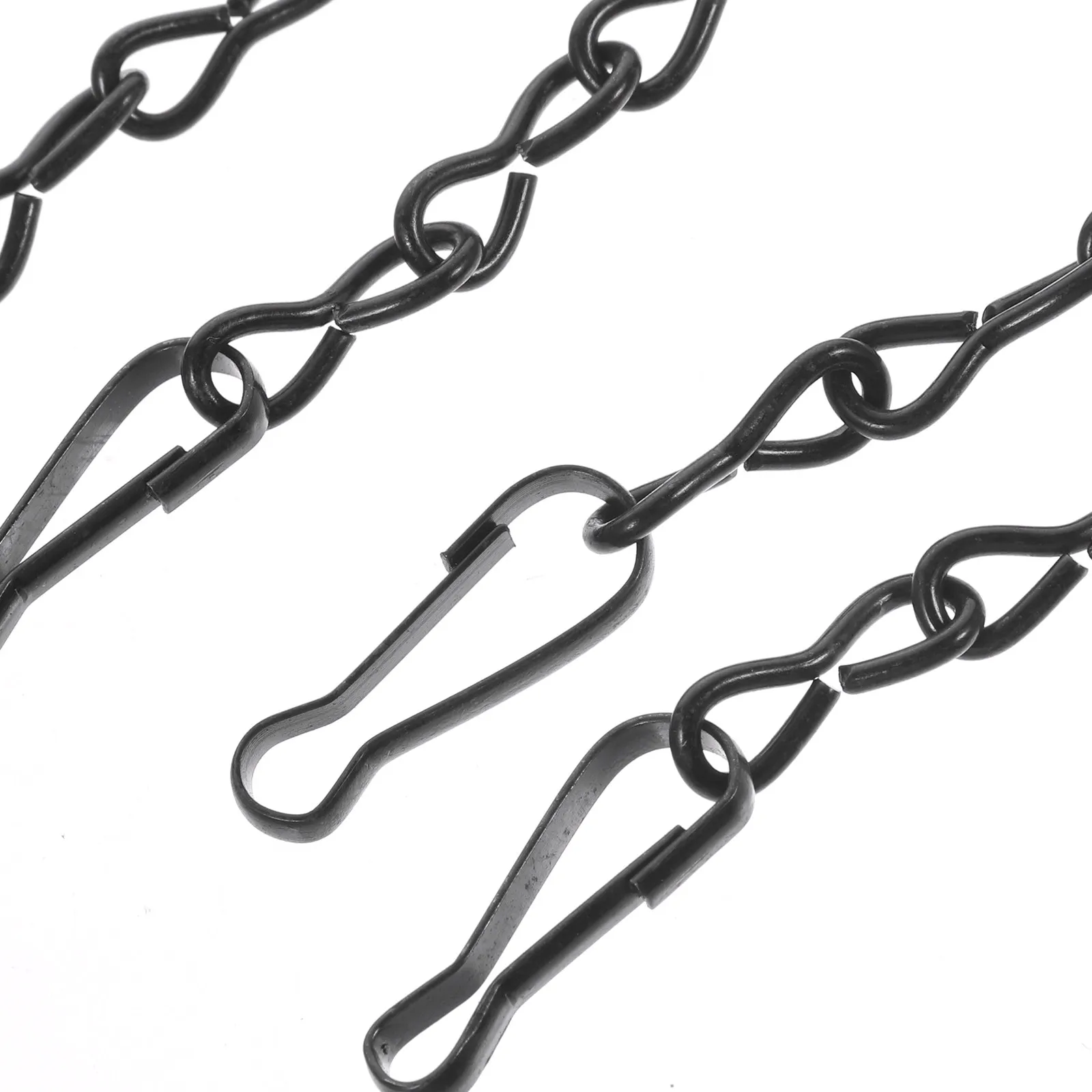 5Pcs Rust Resistant Black Hanging Chain with Hooks for Planters Flower Baskets Suet Feeders Garden Decor Replacement Chains view 4