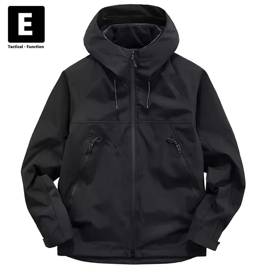 

Windbreaker Waterproof Down Jacket Men Winter Techwear Cargo Down Coat Fashion Casual Removable Liner Puffer Jacket Male