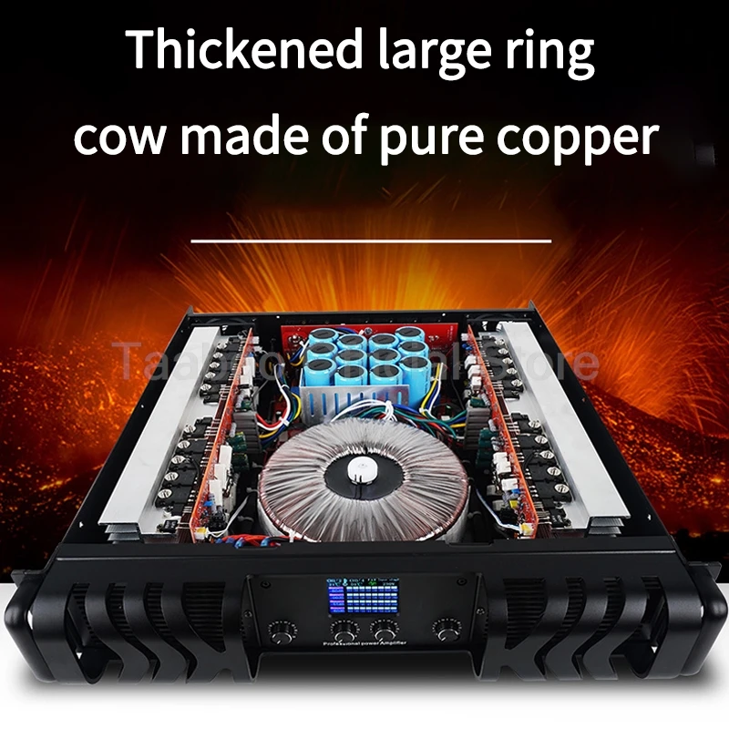 2-канальный усилитель мощности звука HIFI 1200 Вт * 2, 4 канала, 2000 Вт * 4, цифровой усилитель для домашней вечеринки/KTV/сцены