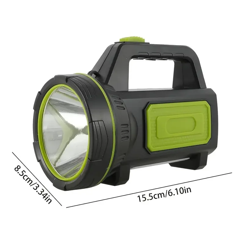 1pc Rechargeable Searchlight With Sharp Light Handheld LED Spotlight Torch Waterproof & Durable Flashlight With Large Capacity B