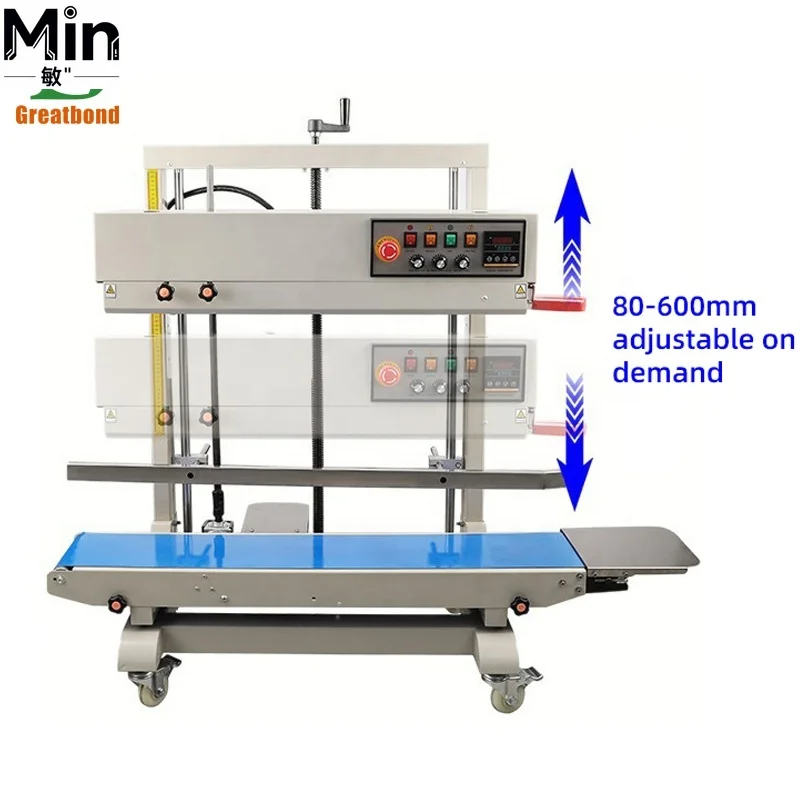 FR-1100 Vertical Sealing Machine Commercial Plastic Big Heavy Bag Stand up Pouch Sealer With Code Printer for Industrial Lab