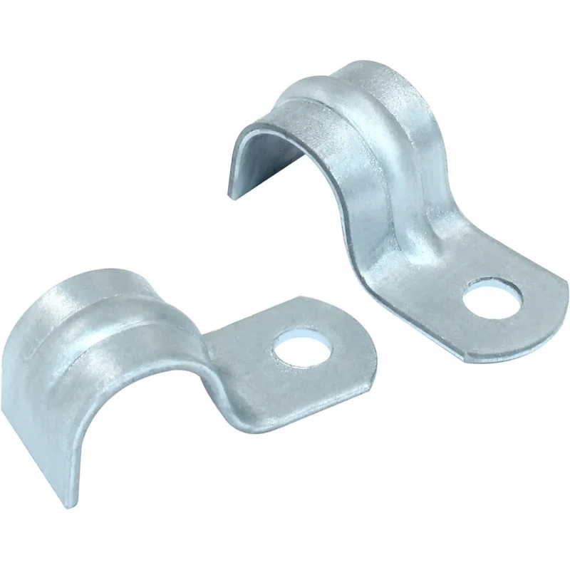 25 قطعة 0.5 Emt قناة المشبك أشرطة الأنابيب ، 1/2 بوصة الزنك مطلي الصلب ثقب واحد قوس تحديد #1