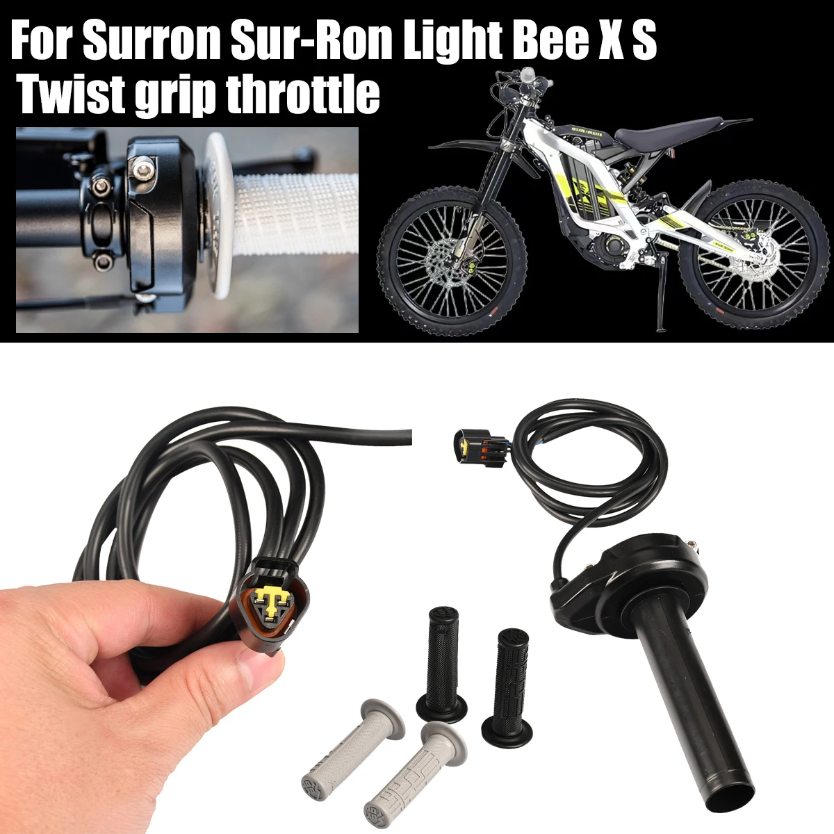 

Electric Motorcycle Throttle Turn Grip Handlebar Accelerated Handle Throttle For Surron Sur-Ron Light Bee X S Motocross Parts