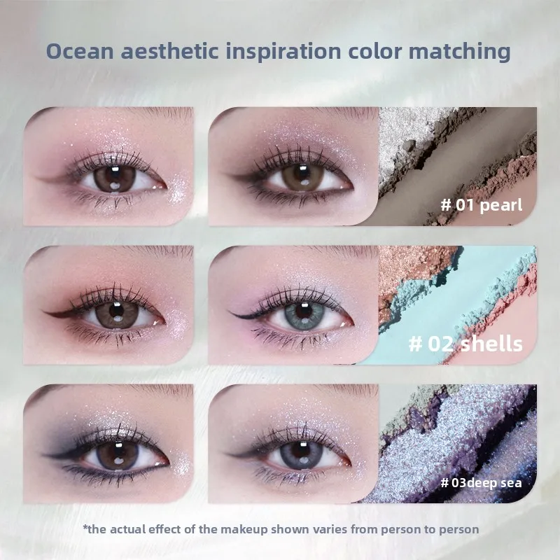 フラワーノウズシェルパールコレクションマットパール6色アイシャドウパレットメタリック高顔料アイメイクアップ長持ち