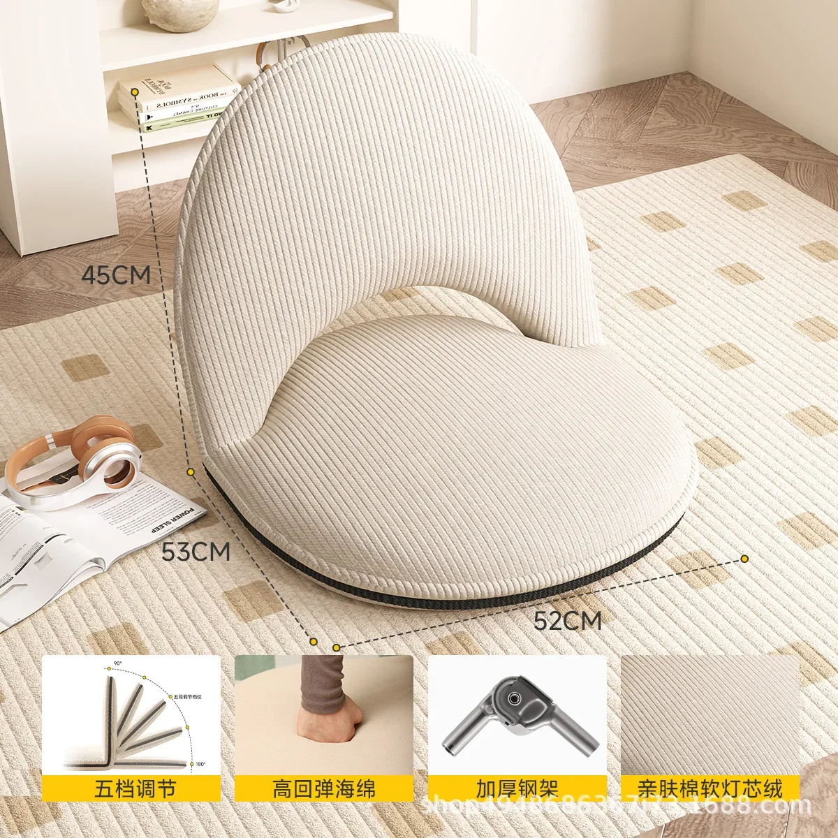 

Minimalist Sofa Lazy Sofa Foldable Tatami Backrest Chair Bay Window Chair Bed Seat Living Room Bedroom Balcony Sofa