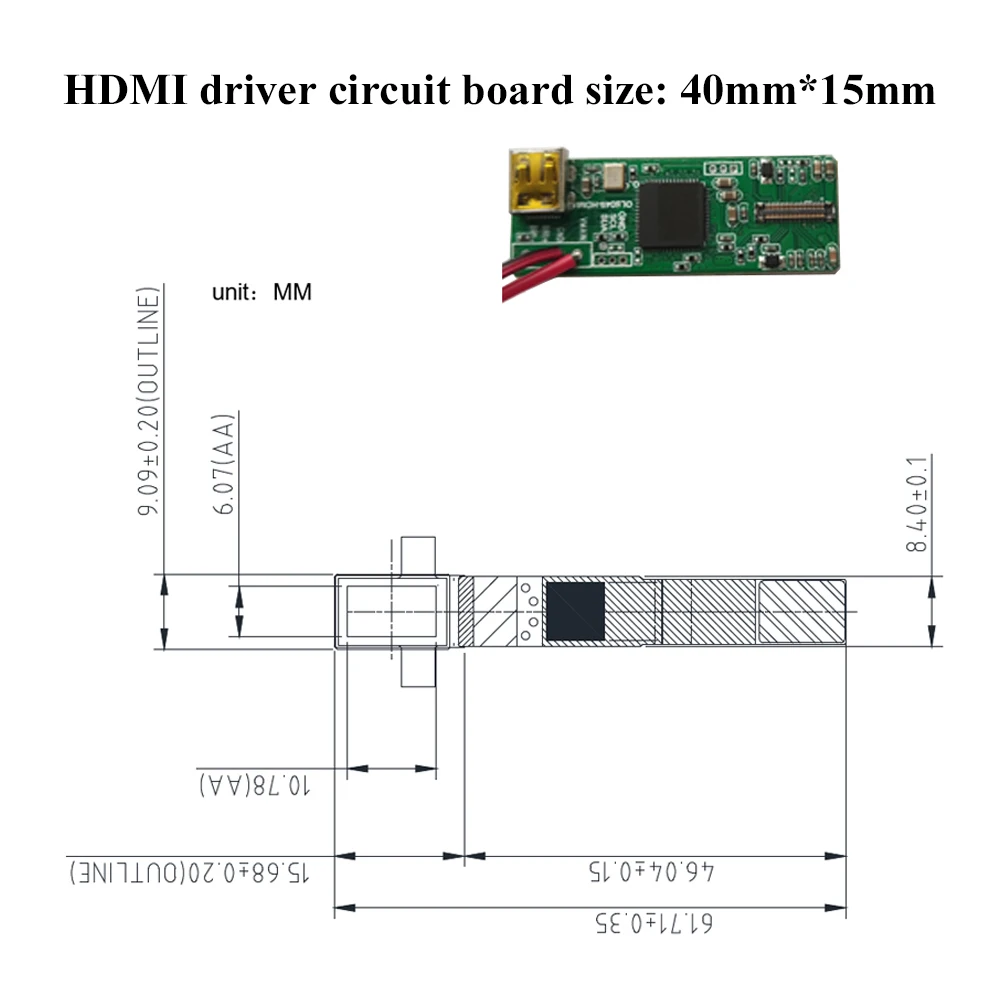 0.49 Inch OLED Color Micro Display Viewfinder Module 1920*1080 Resolution for Head Mounted ARVR Night Vision Thermal Imaging