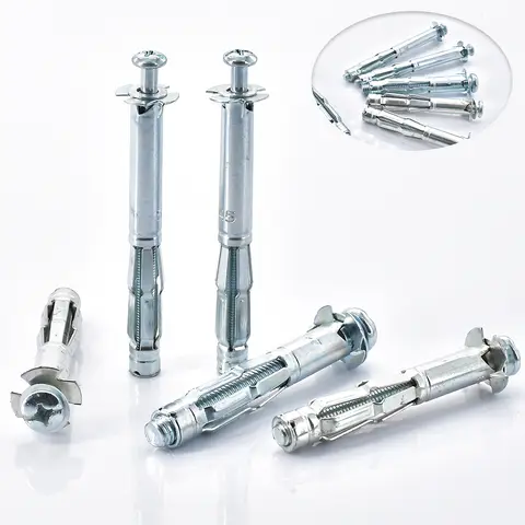Molly Expansion Bolt Set Practical Drywall Anchor with Screw Self Drilling Wall Home Pierced Gypsum Board Fiberboard M4 M5 M6 M8