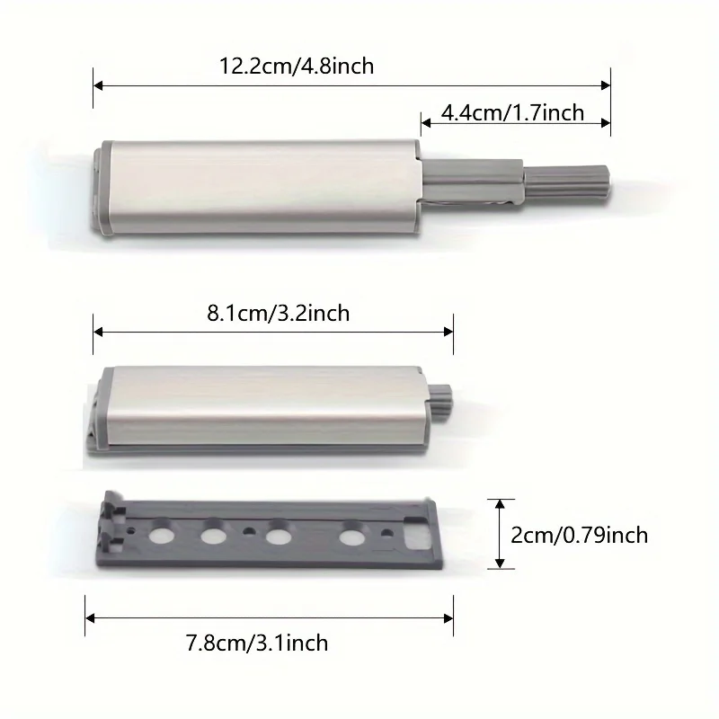 10pcs Cabinet Magnetic Push Lock, Cabinet Hardware  Touch Lock, Kitchen Door Push Release Lock, For Drawer Closing Push Buckle