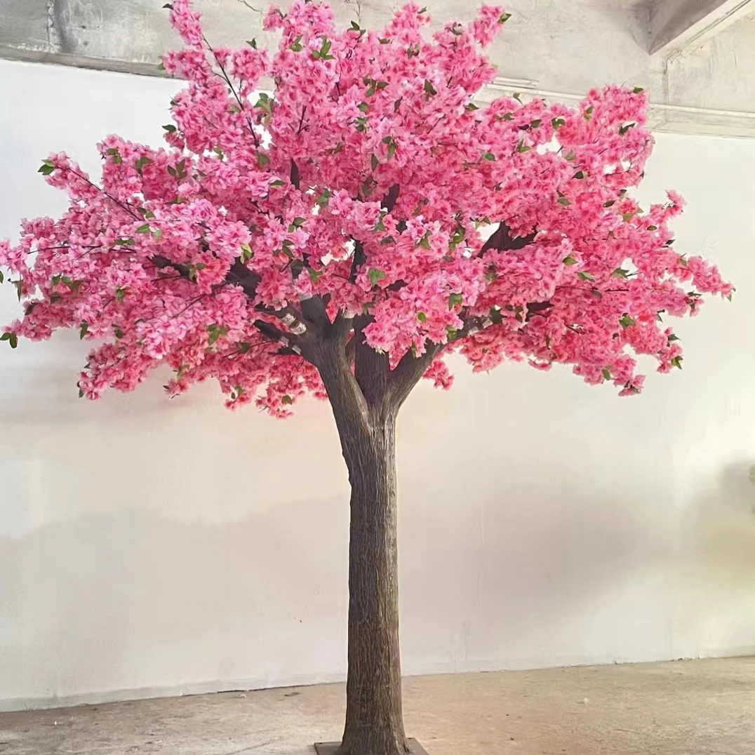 High Simulation Big Artificial Plants Cherry Trees pink Flower Artificial Big Trees for Weddioutdoor Artificial Plants