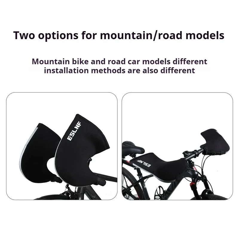 ESLNF Winter MTB Road Bike Gloves Windproof Warm Cycling Hand Guards Cold Handlebar Gloves Handlebar Warmer Equipment