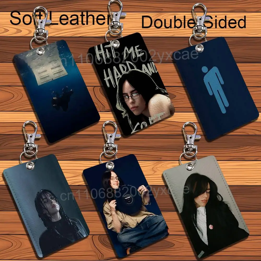 HIT ME HARD AND SOFT Billie Eilish Holder For Bank Business Work Card Holder Student Card Case Bus Card Keychain