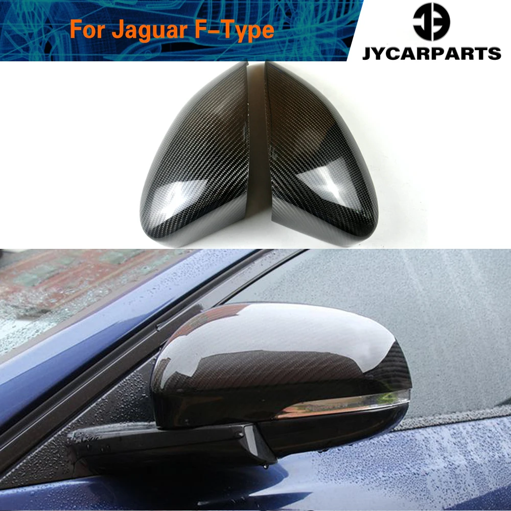 

Carbon Fiber Side Mirror Sticker Cover Rear View Mirror Caps for Jaguar F-Type Coupe 2 Door Only 2013 - 2016 Add On Style