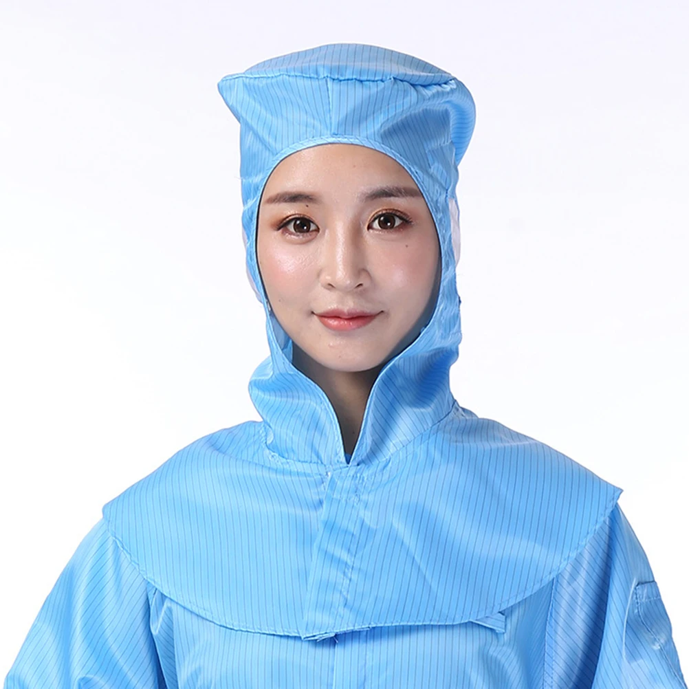 

2pcs Anti-Static Protective Shawl Hat Dustproof Working Cap Breathable Ear Mesh Gauze Design For Microelectronics Semiconductor