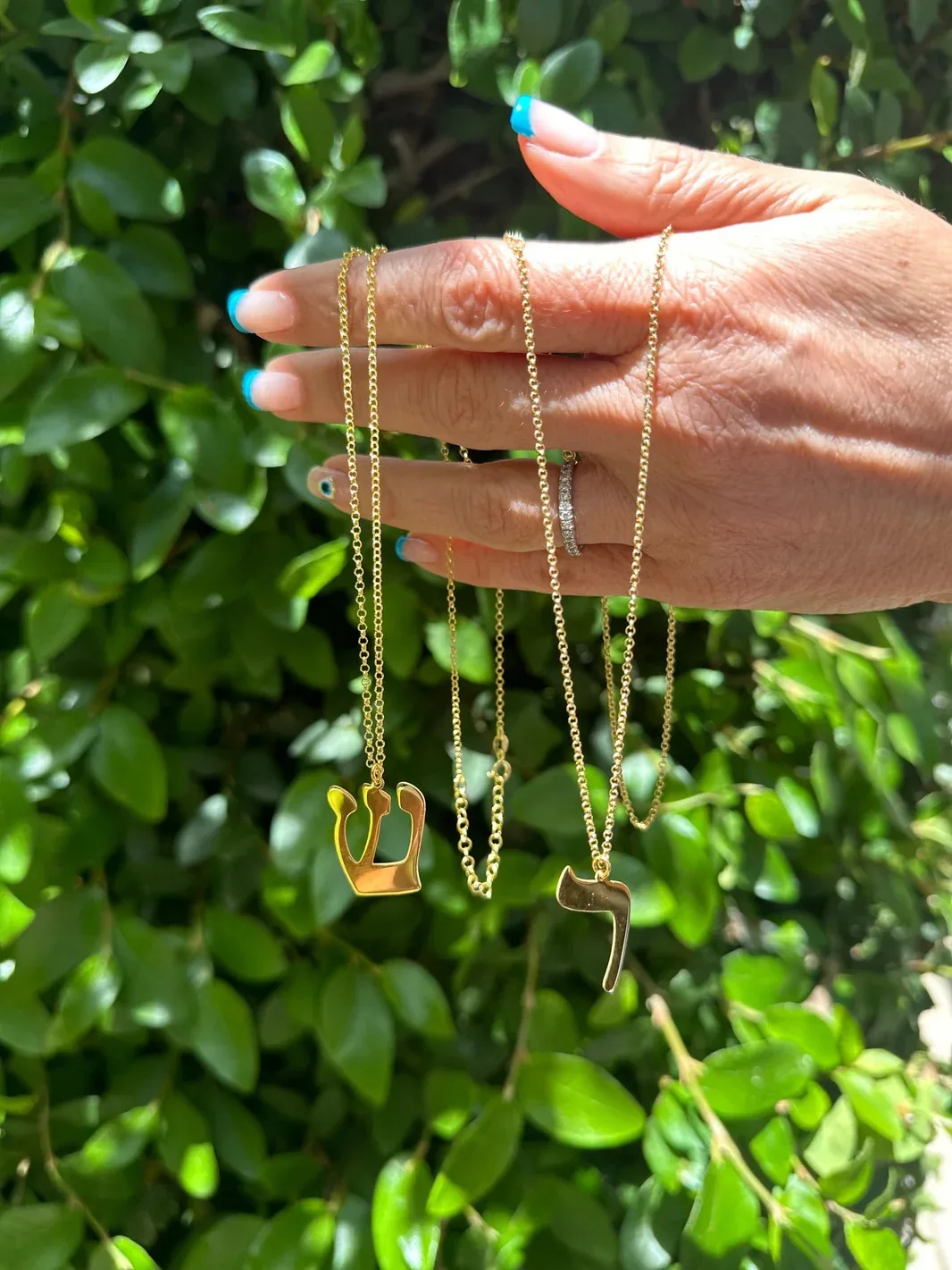 

Custom Hebrew Letter Necklace 18K Gold Plated Sacred Geometry Jewelry Minimalist Hebrew Initial Pendant Spiritual Gift