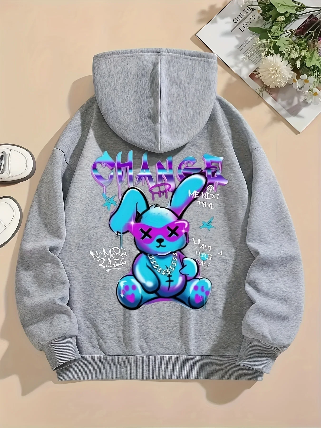 2025 Women's Pure Cotton Sweatshirt Hooded Sweatshirt Fashion Casual Pants Unique Print Plus Size Streetwear Hip-Hop Style