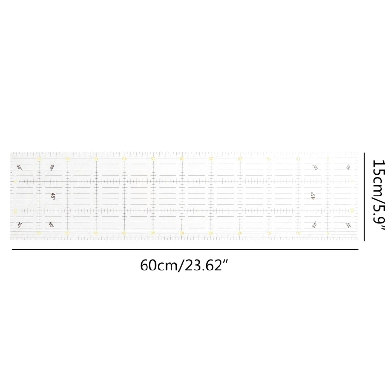 1PC DIY Quilting Sewing Patchwork Ruler Cutting Tool Thick Transparent 45/60cm
