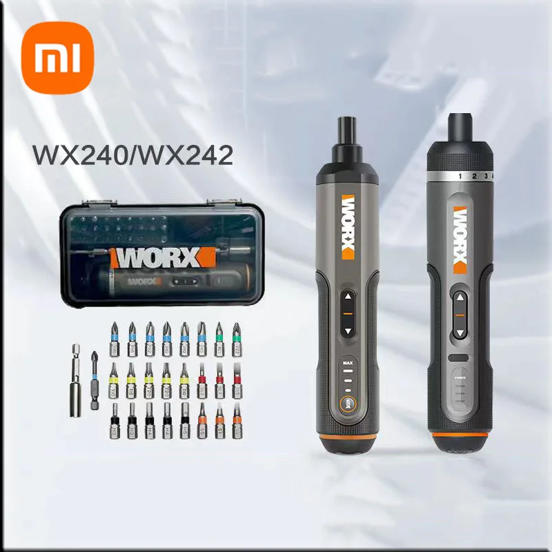 Xiaomi Worx-Mini destornillador eléctrico inalámbrico inteligente, herramienta de taladro con mango recargable por USB, WX242, 4V