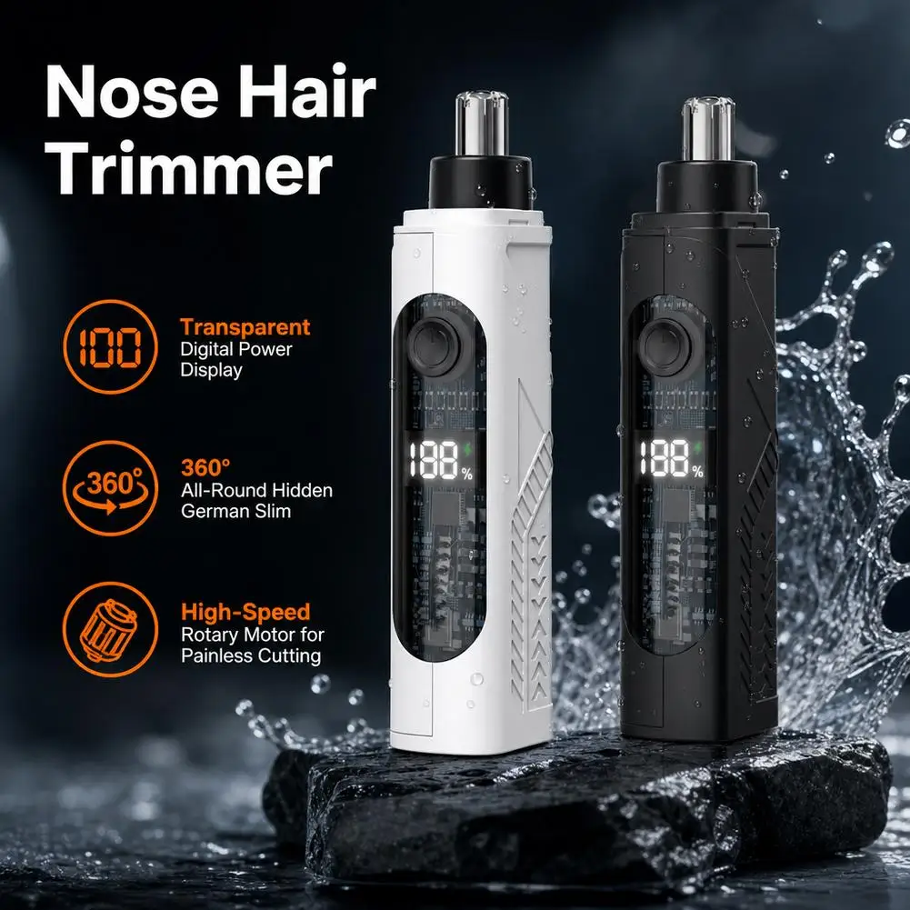 3 in 1 Electric Nose Ear Hair Trimmer for Men LED Display Portable USB Rechargeable Painless Hair Removal Kit for Men Women 2026