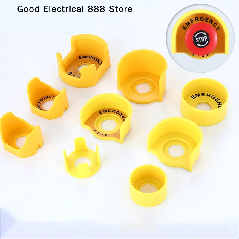 【GE】22mm Push Button Switch Protective Cover Protective Cover Anti-Missing Elevator Emergency Stop  Accessory Round Warning Ring