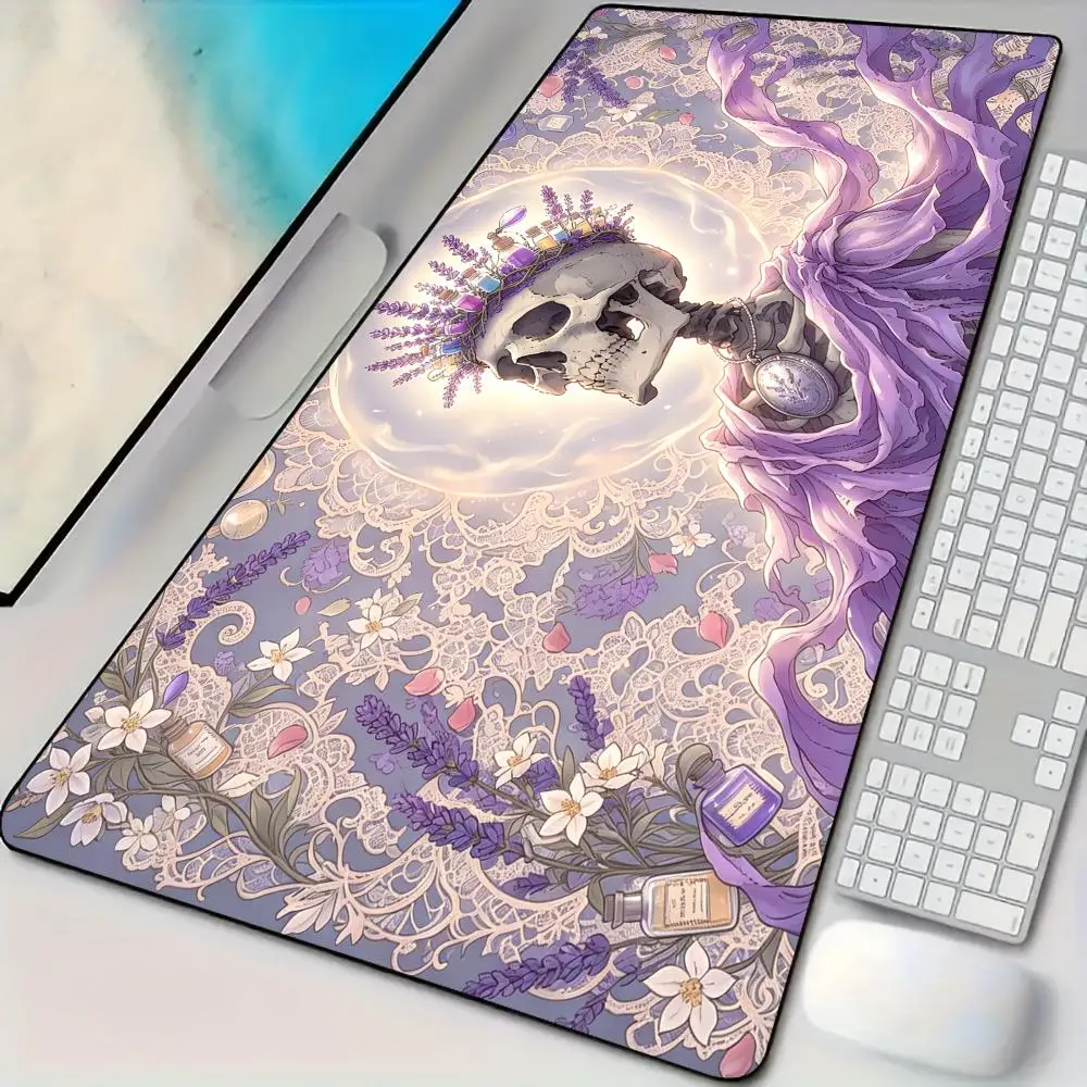 Elegant and romantic skeleton Mouse Pad Desk Mat Large Computer Office Carpet XXL Mousepad Gaming PC Accessories Keyboard Rug