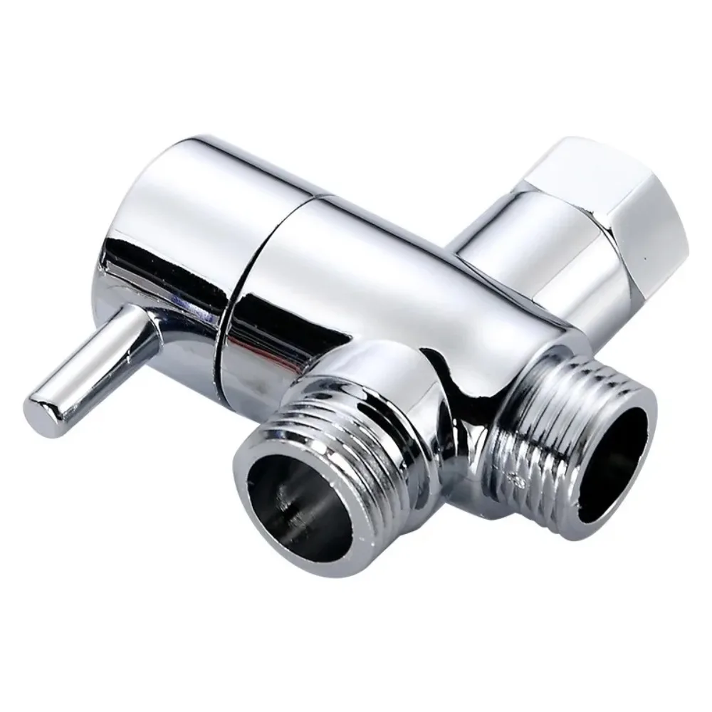 

Переходной клапан Трехходовой распределительный клапан для воды G1/2-дюймовый 3-ходовой переключающий клапан из АБС-пластика Т-адаптер Конвертер Хром Новый для душевой насадки