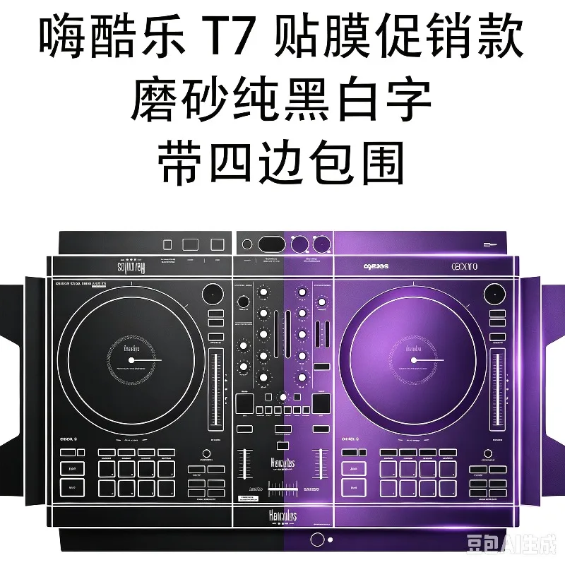 Custom Protective Skin Sticker For Haikule T7 DJ Controller, Support Personal Custom Design, Please Contact Us For Customization