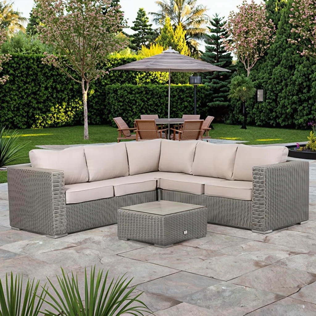 

Sofa Waterproof Leisure Sofa Combination Sunscreen Rattan Chair Furniture Outdoor Balcony Courtyard Outdoor Patio Sofa