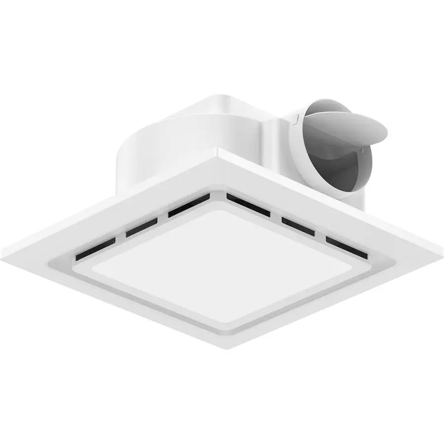 

Bathroom Exhaust Fan with Light 144 CFM, 11.8In Grille, Cutout Size 9.8 x 9.8, Duct 4 Inch, 1.0 Sone Quiet Bath Ceiling Vent Fan