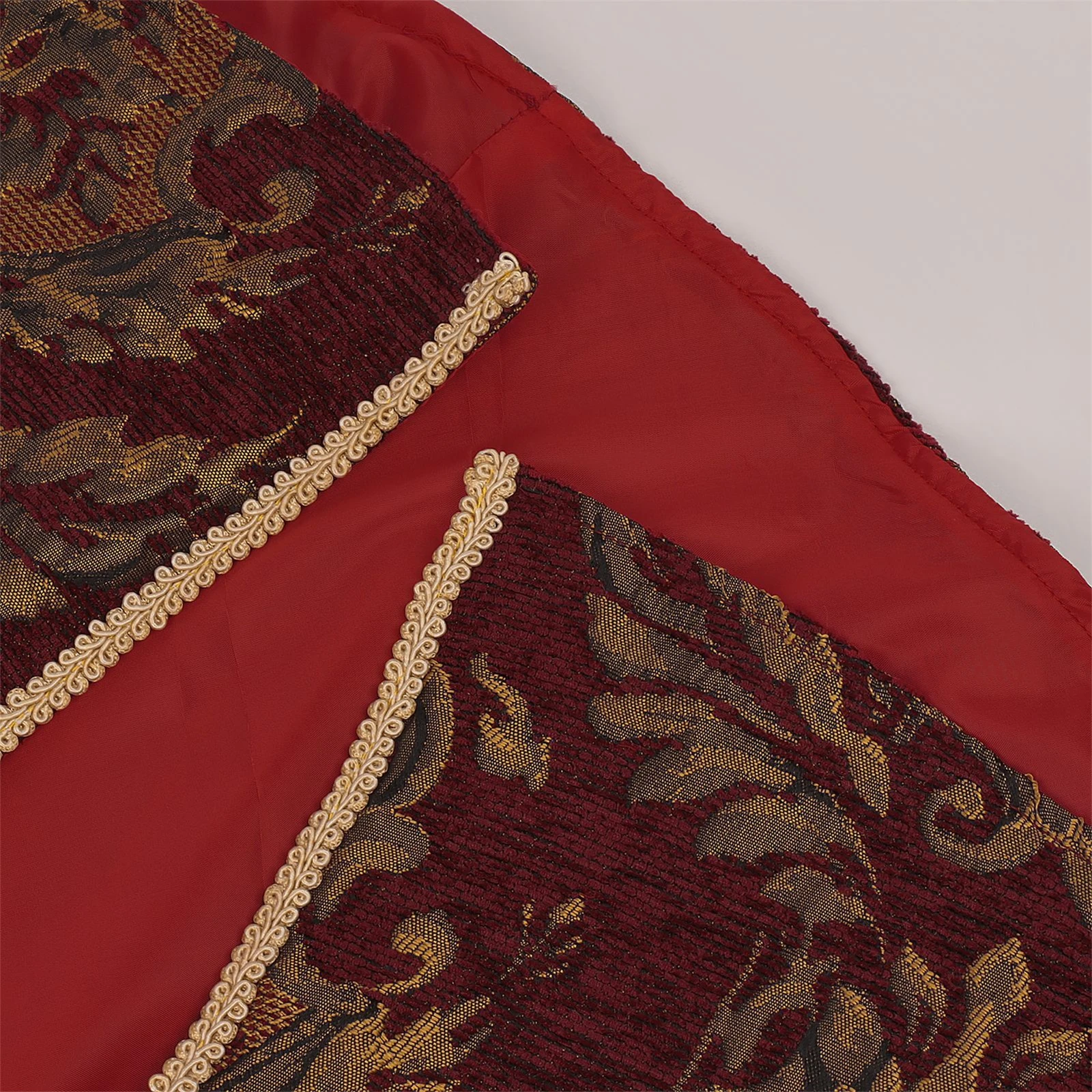 Mantello Tudor da uomo Mantello medievale con ricamo re aristocratico Mantello rinascimentale con mezza spalla Costume da spettacolo teatrale di Halloween