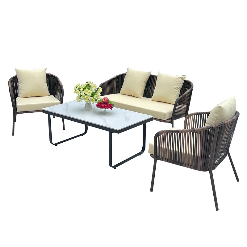 

Outdoor courtyard sofa rattan furniture outdoor hotel homestay
