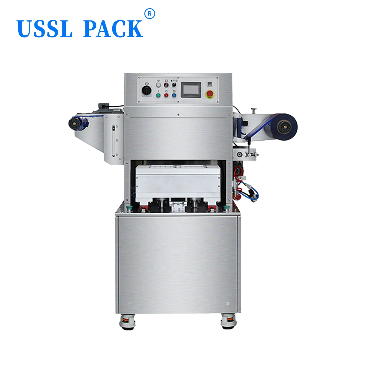 HVT-450M/2 Full Stainless Steel MAP Tray Sealer Seafood Fish Trays Aquatic Product Processing Pack Auto Tray Sealing Machine