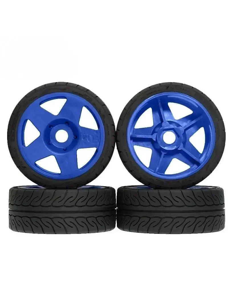 4 stuks 110mm 1/7 1/8 RC Rally Off-Road Buggy Banden Wiel 17mm Hex voor 1/7 KM Rally WRC Citron C3 MJX Hyper Go 7303 7304 - afbeelding 2