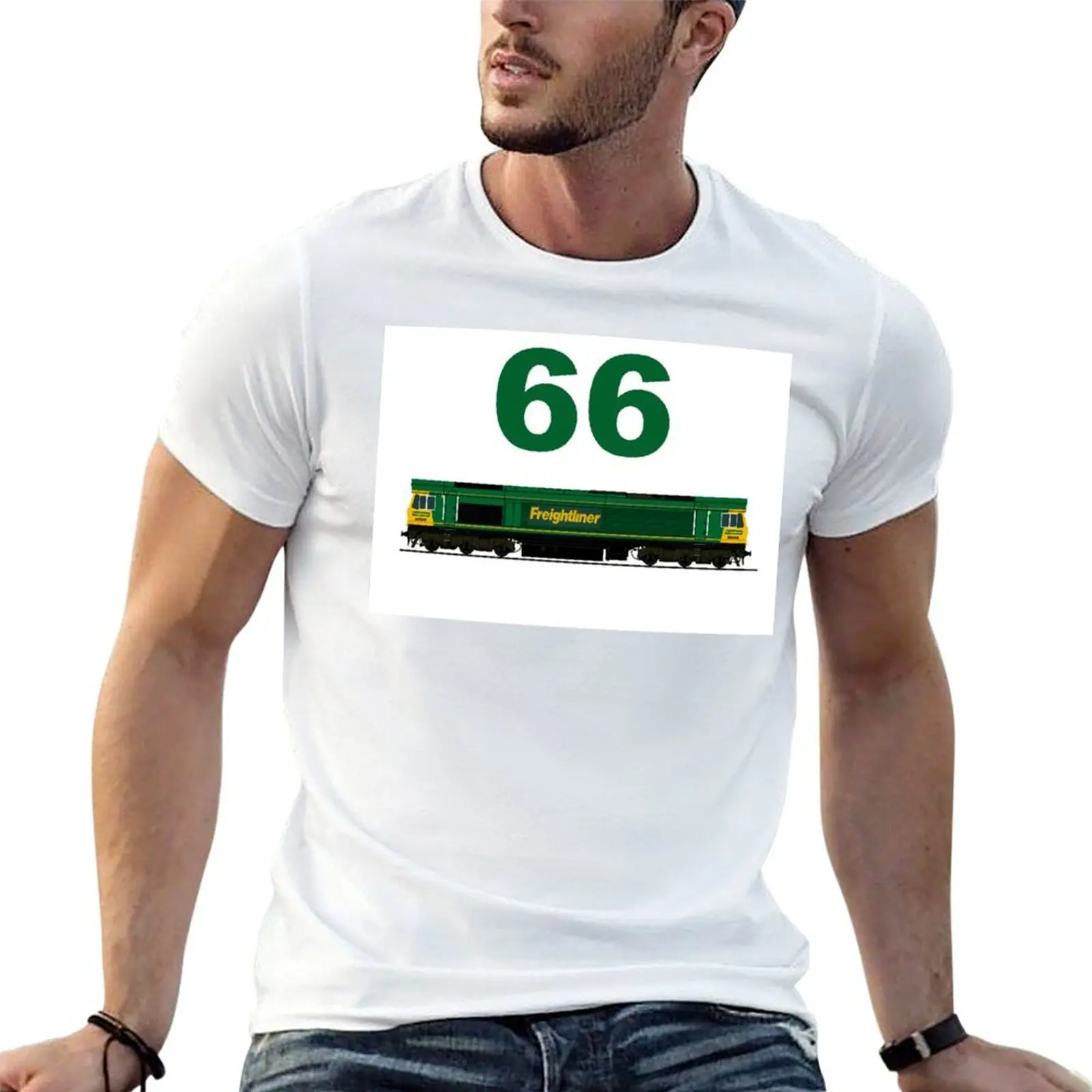 CLASS 66 FREIGHTLINER LOCOMOTIVE T-Shirt t shirts for man pack cotton t shirts for man cotton soft t shirts designer T-shirt