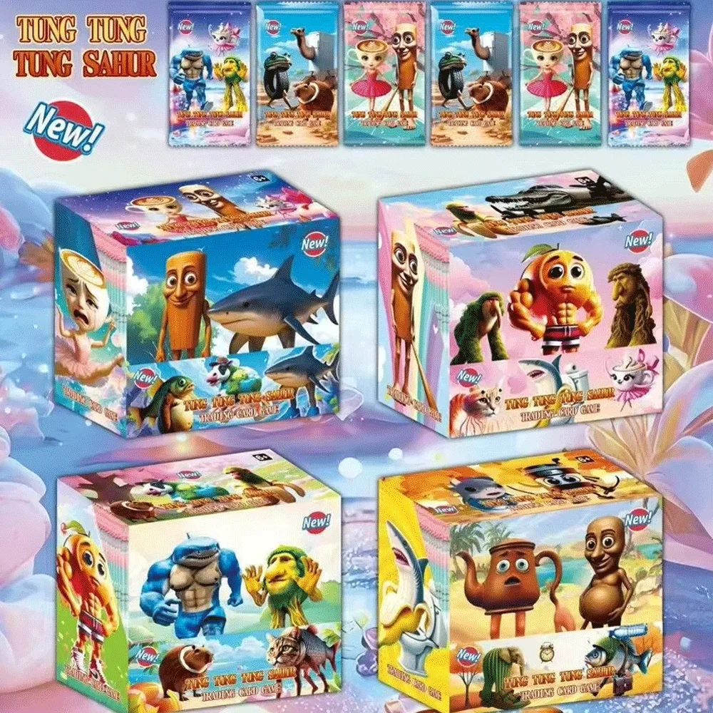 Carte di raccolta Brainrot italiano Tungtung Sahur Tralalero Tralala Gioco di carte Giocattolo per bambini Carte collezionabili Regalo di compleanno