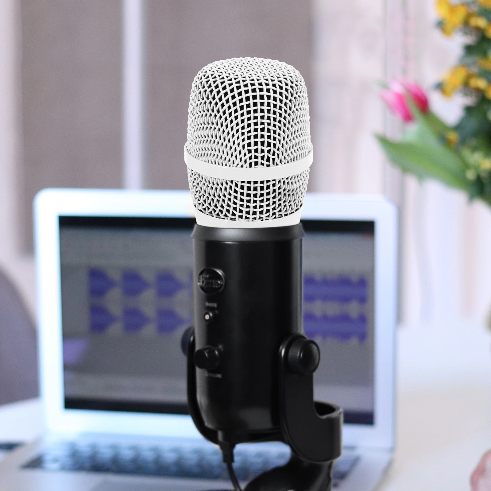 

Microphone Metal Grille Replacement for Wireless Mic Corded Mic K100 Black Ball Head Mesh Cover Accessories Parts