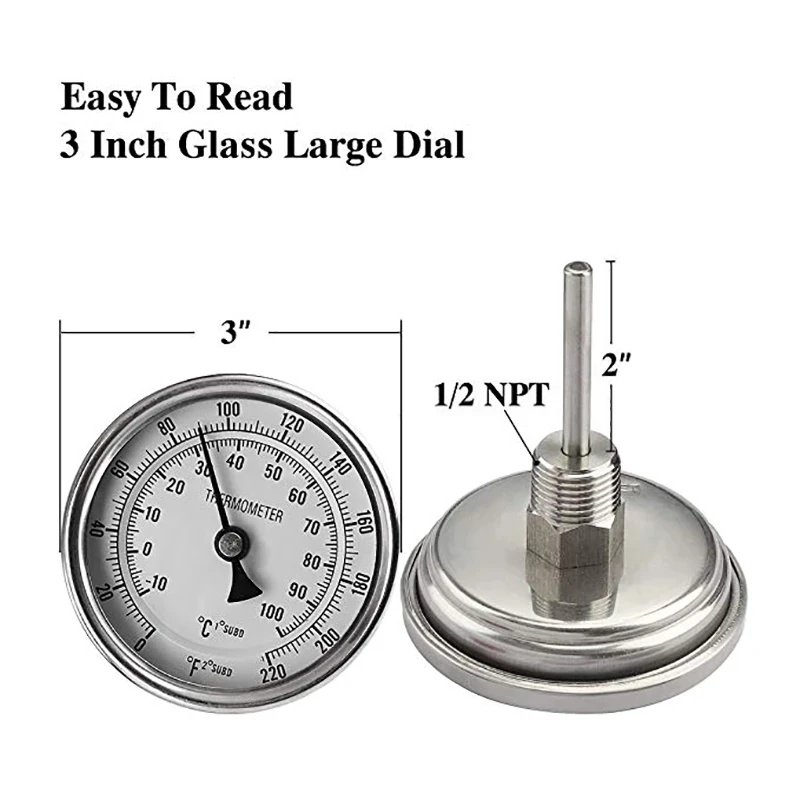 Weldless Dial thermometer kit 3