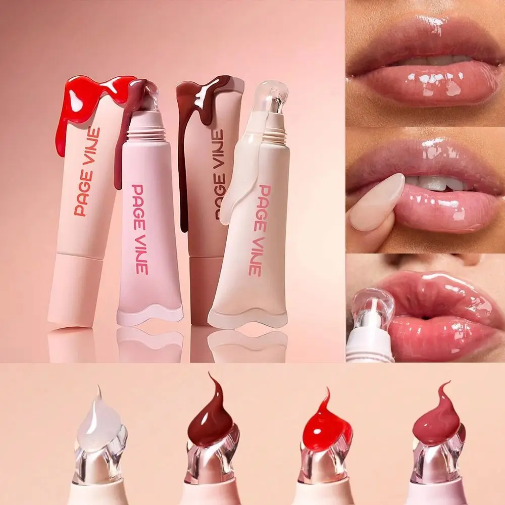 ลิปกลอสคุณภาพสูง ชุ่มชื้น ฉ่ำวาว ลิปสติกเนื้อลิควิด กลิ่นนมสตรอว์เบอร์รี ลิปมาส์ก สำหรับผู้หญิงและเด็กผู้หญิง