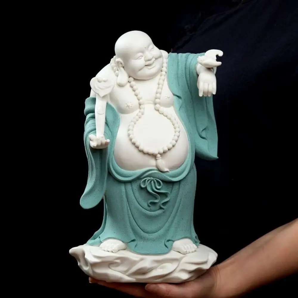 

Чайный питомец Майтрейя Будда, 31 см (12,4 дюйма), украшение для стола для китайской чайной церемонии