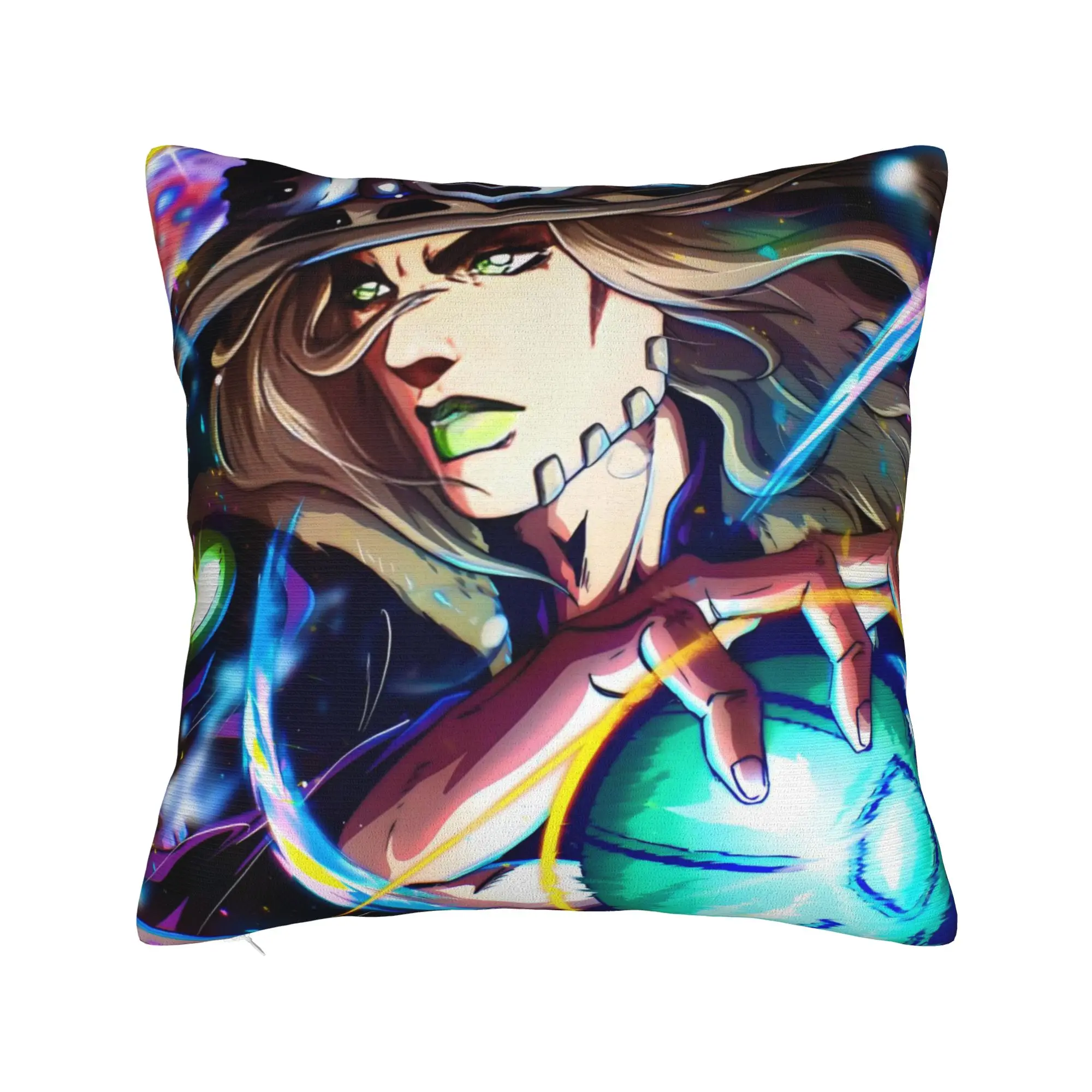 Luxury Gyro Zeppeli Cushion Covers 40x40cm Velvet JoJo Anime  Pillow for Car Square Pillowcase Home Decor