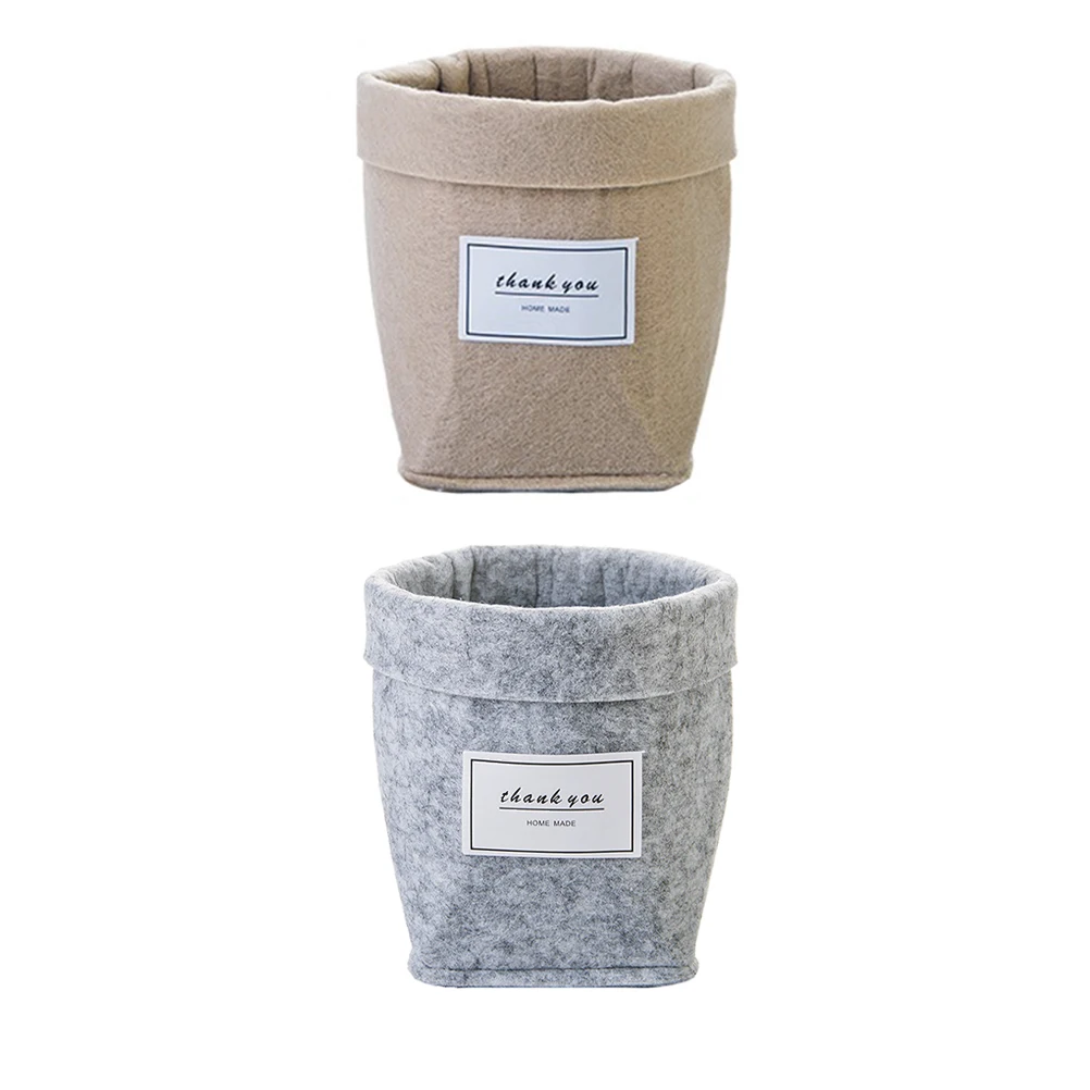 

2 Pcs Fake Plant Succulent Flower Pot Desktop Fashion Wool Felt Pots for Plants