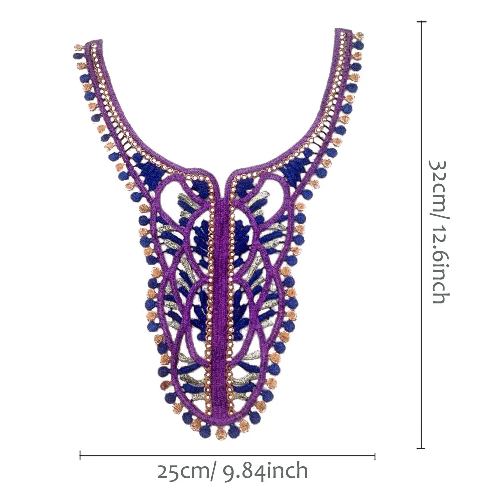 Dekolt kołnierz ortopedyczny haft naszywka aplikacja z tkaniny akcesoria do pakowania ubrań rzemiosło dekoracja parches korektory
