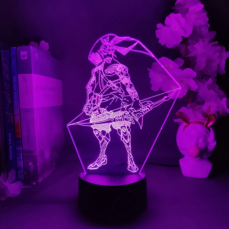 

Overwatch Shimada Hanzo LED Nightlight Cool Xmas Gift for OW Gamer Kids Children's Bedroom Gaming Room Desktop Lighting Gadgets