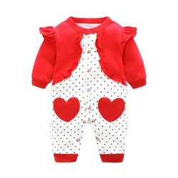 Cute rabbit Newborn Jumpsuit Long Sleeves Baby Rompers for Girls spring Clothes Infant Outfit Toddler Onesie 0-12M