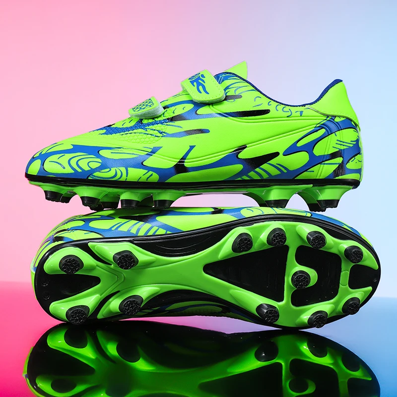 

Children's Soccer Shoes Turf Breathable Football Flats Non-Slip Futsal Sneakers Grass Outdoor FG Ankle Support Soccer Boots