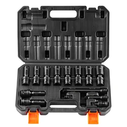 SucceBuy 360 Degree Swivel Impact Socket Set 3/8