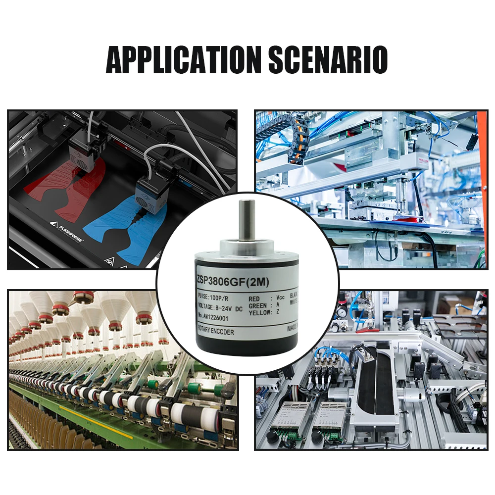 HLTNC ZSP3806 Class IP65 incremental solid axis photoelectric rotary encoder can replace Omron E6B2-CWZ6 for cnc
