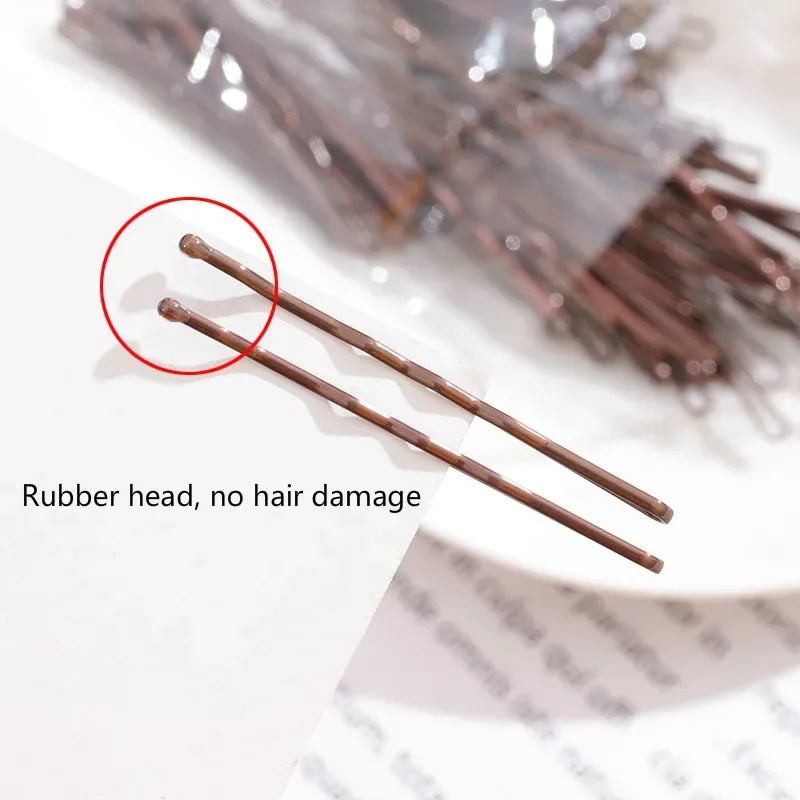 5/6/7cm Alloy Bobby Pins Barrettes U Shaped Metal Hair Pins Waved Hair Clips Bridal Hair Pins Hair Styling Tools Black 50Pcs/Bag