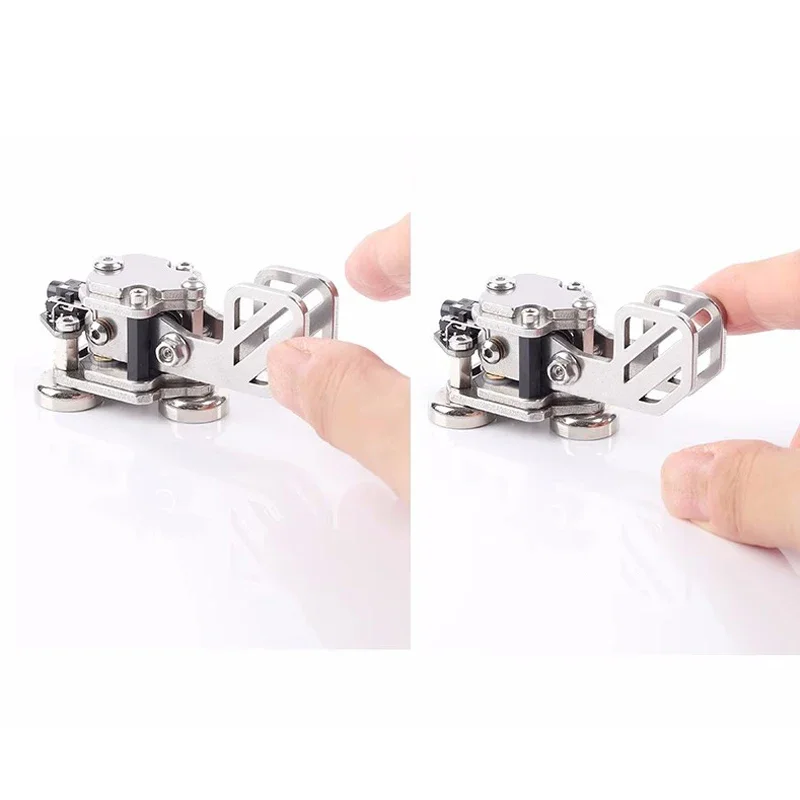 Mini CW Morse Code Key Stainless Steel Double Paddle Auto Key Morse Code Transmitter for Radio Enthusiast