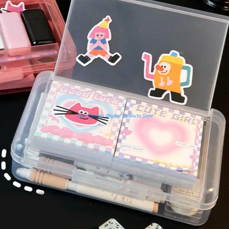 U2JE High Capacity Pen Case Water Resistant Pencil Storage Box for Kid Student